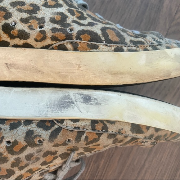 GOLDEN GOOSE SUPERSTAR SNEAKERS LEOPARD SUEDE & RED GLITTER STAR - Picture 8 of 14